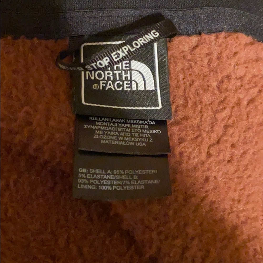 Men’s north face unique fuzzy coat jacket brown - Picture 5 of 6